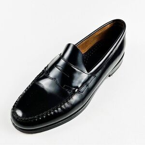 Bass Weejuns Mens LarsonBlack Leather Penny Loafers Size 10.5
